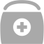 dark gray survival bag icon