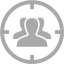 dark gray target audience icon