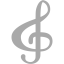 dark gray treble clef icon