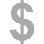 dark gray us dollar icon