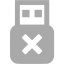 dark gray usb disconnected icon