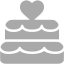 dark gray wedding cake icon