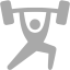 dark gray weightlift icon