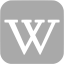 dark gray wikipedia icon