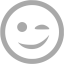 dark gray wink icon