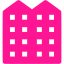 deep pink apartment icon