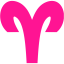 deep pink aries icon