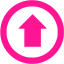 deep pink arrow 158 icon