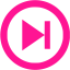 deep pink arrow 43 icon