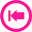 deep pink arrow 65 icon