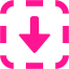 deep pink arrow down 7 icon