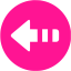 deep pink arrow left 5 icon