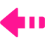 deep pink arrow left 6 icon