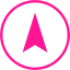 deep pink arrow up 8 icon