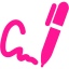 deep pink autograf icon