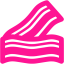 deep pink bacon icon