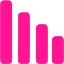 deep pink bar chart 4 icon