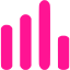 deep pink bar chart 7 icon