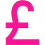 deep pink british pound 2 icon