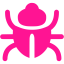 deep pink bug icon