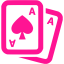 deep pink cards icon