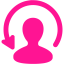 deep pink change user icon