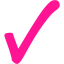 deep pink check mark 7 icon