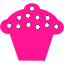 deep pink cupcake 4 icon