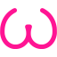 deep pink erotic bottom icon