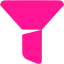 deep pink filled filter icon