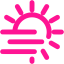 deep pink fog day icon