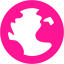 deep pink globe 6 icon