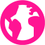 deep pink globe 7 icon