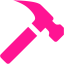 deep pink hammer icon