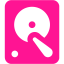 deep pink hard disk icon