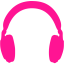 deep pink headphones 2 icon