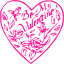 deep pink heart 32 icon