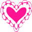 deep pink heart 40 icon