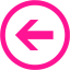 deep pink left round icon