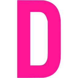 Deep pink letter d icon - Free deep pink letter icons