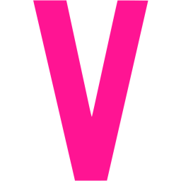 Deep pink letter v icon - Free deep pink letter icons