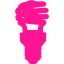 deep pink light bulb 3 icon