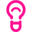 deep pink light bulb 7 icon