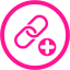 deep pink link building 3 icon