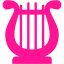 deep pink lyre icon