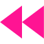 deep pink media skip backward icon