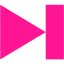 deep pink media step forward icon