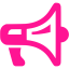 deep pink megaphone 2 icon