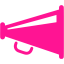 deep pink megaphone icon