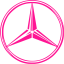 deep pink mercedes benz icon